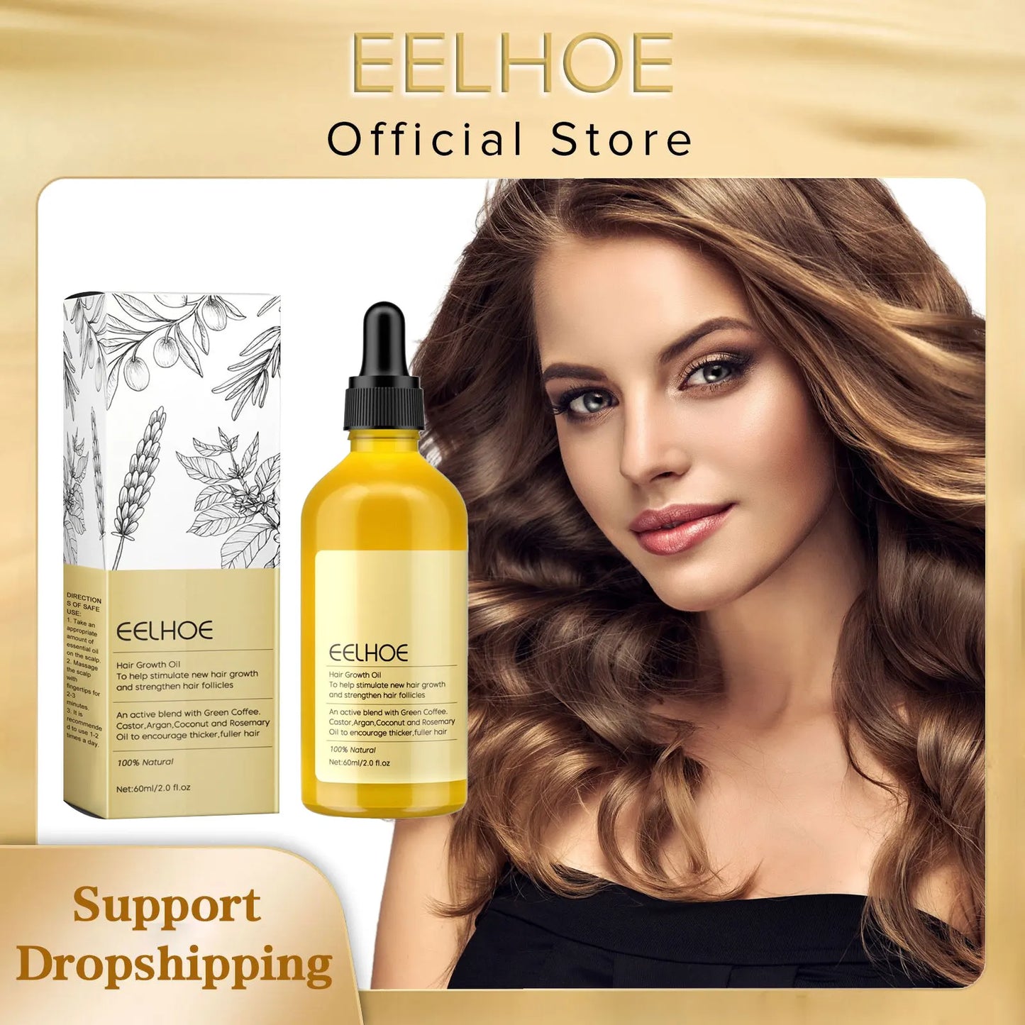 Huile essentielle naturelle de romarin pour la croissance des cheveux
